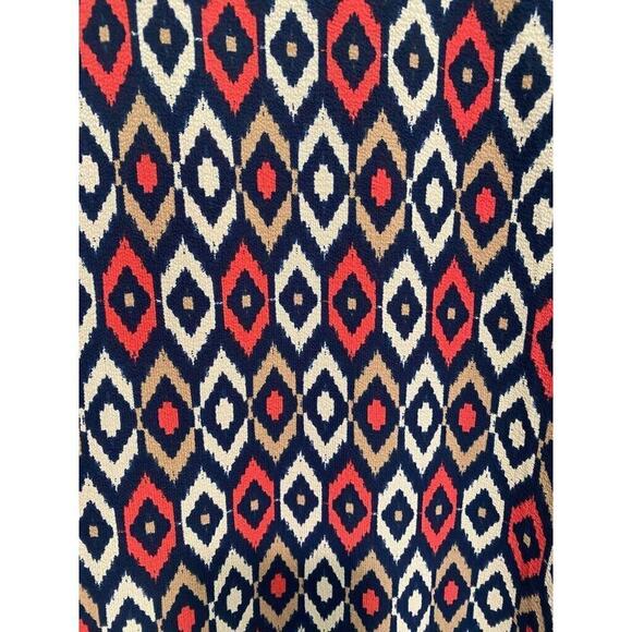 Papermoon Women's Blouse red beige Geometric Print Multicolor long Sleeve Size M - Picture 5 of 5